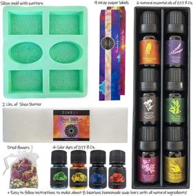 img 2 attached to 🧼 DIY Natural Soap Making Kit for Adults - Create Your Own Soap with Melt and Pour Technique; Includes 6 Essential Oils, Silicone Soap Mold, Dried Flowers, 2lbs of Shea Butter Soap Base, 4 Vibrant Colors, and 9 Customizable Labels