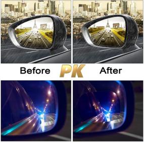 img 2 attached to Enhanced Car Rearview Mirror Film: Rainproof, Waterproof, Anti Fog, Clear Nano Coating for Car Rear View Mirrors & Side Windows - Set of 4 Pieces