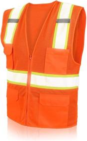 img 4 attached to Enhance Safety with SHORFUNE Visibility Reflective Pockets Breathable: Stay Visible and Comfortable!