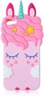 🦄 coralogo case compatible for ipod touch 7/6/5: cute animal cartoon fashion soft cover for girls and women – pink eyelash unicorn design logo