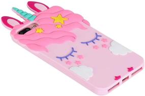 img 3 attached to 🦄 Coralogo Case Compatible for iPod Touch 7/6/5: Cute Animal Cartoon Fashion Soft Cover for Girls and Women – Pink Eyelash Unicorn Design