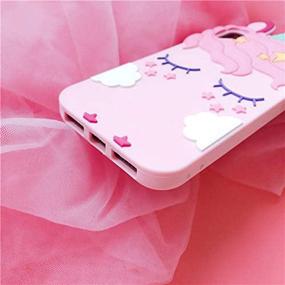 img 1 attached to 🦄 Coralogo Case Compatible for iPod Touch 7/6/5: Cute Animal Cartoon Fashion Soft Cover for Girls and Women – Pink Eyelash Unicorn Design