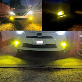 img 2 attached to 🚗 Alla Lighting PSX24W 2504 LED Fog Light Bulbs: Yellow Xtreme Super Bright High Power 3030 SMD 12276 3000K Amber 12V LED Replacement for Cars and Trucks