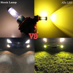 img 1 attached to 🚗 Alla Lighting PSX24W 2504 LED Fog Light Bulbs: Yellow Xtreme Super Bright High Power 3030 SMD 12276 3000K Amber 12V LED Replacement for Cars and Trucks