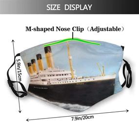 img 3 attached to 😷 TazPrab Cloth Face Mask: Titanic Print, Nose Wire, Adjustable Ear Loops - Ideal Reusable Balaclava Mouth Bandanna for Teens, Men, and Women