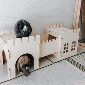 img 3 attached to 🐇 Wooden Rabbit Castle Hideout Tunnel and Bed by Tokihut