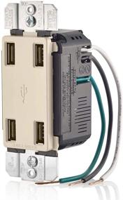 img 3 attached to 🔌 Leviton USB4P-T: Высокоскоростное зарядное устройство на 4 порта USB, светло-амарантового цвета - быстрая зарядка ваших устройств