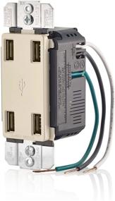 img 2 attached to 🔌 Leviton USB4P-T: Высокоскоростное зарядное устройство на 4 порта USB, светло-амарантового цвета - быстрая зарядка ваших устройств