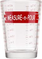 tablecraft h1433t measuring cup measure-n-pour - convenient 4 oz capacity, clear design logo