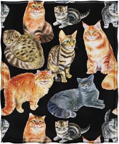 img 3 attached to 🐱 Jekeno Cute Cat Blanket: Cozy, Warm, and Soft Throws for Boys and Girls - Perfect Gift (50"x60")
