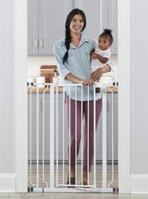 img 4 attached to Regalo Easy Step 36-Inch Extra Tall Walk Thru Baby Gate 🚧 with Extension Kit, Pressure Mounting Kit, Wall Cups, and Mounting Kit (4-Pack)