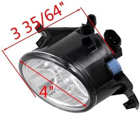 img 2 attached to High-Quality 9-LED Fog Lights with Real Glass Lens 🔦 for Nissan Rogue Altima Sentra Maxima Versa Pathfinder (Set of 2)