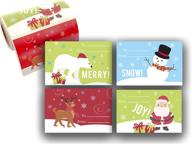 🎁 large christmas gift tag stickers: modern red, green, white, silver, and gold xmas designs - perfect for gifts, presents, wrapping paper, and gift bags. (designs 2, 96 count) логотип