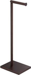 img 4 attached to 🚽 Bathroom Freestanding Stainless Steel Toilet Paper Holder Stand with Rectangle Reserve - Oil Rubbed Bronze Finish