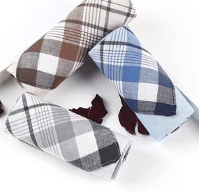 img 2 attached to Houlife Checked Pattern Handkerchief Multicoloure Men's Accessories and Handkerchiefs