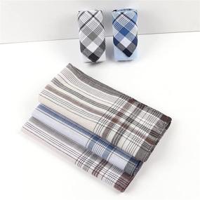 img 1 attached to Houlife Checked Pattern Handkerchief Multicoloure Men's Accessories and Handkerchiefs