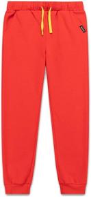 img 4 attached to DEESPACE Velvet Sweatpants with Adjustable Drawstring for Boys' Clothing, Ages 3-12 Years