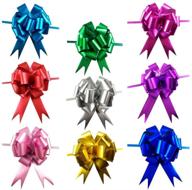 🎀 cspring 18pcs vibrant 5 inch wide pull bows with ribbon string for easter and wedding car decor logo