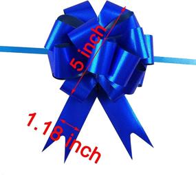 img 1 attached to 🎀 CSPRING 18PCS Vibrant 5 Inch Wide Pull Bows with Ribbon String for Easter and Wedding Car Decor