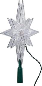 img 4 attached to Kurt Adler 10-Light 10-1/2-Inch Clear LED 8-Point Star Tree Topper