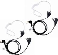 enhance communication with airsn rdu4100 bpr40 earpiece for motorola walkie talkie two way radio - pack of 2 logo