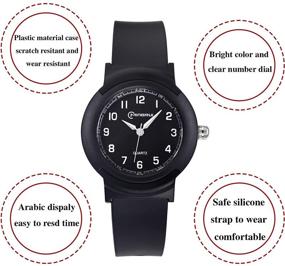 img 1 attached to Waterproof Analog Kids Watch for Girls and 🌊 Boys - Easy-to-Read Time Wristwatch for Learning, Ideal Toddler Gift