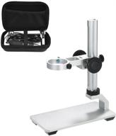 🔬 jiusion universal adjustable aluminium alloy base stand with portable carrying case - ideal support for usb digital microscope, endoscope, and camera logo