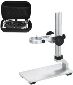 img 4 attached to 🔬 Jiusion Universal Adjustable Aluminium Alloy Base Stand with Portable Carrying Case - Ideal Support for USB Digital Microscope, Endoscope, and Camera