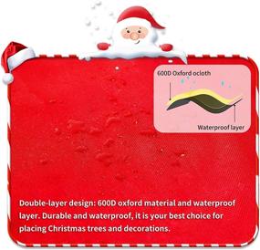 img 1 attached to Christmas Tree Storage Bag Waterproof - Heavy Duty 9ft Artificial Disassembled Trees Holiday Extra Large Decorations Tote Bags - Oxford Carry Handles for Easy Transport - Clearance Red Gift for Men and Women