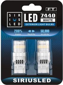 img 4 attached to 🔦 SIRIUSLED - FT- 7440 LED Backup Reverse Light Bulb Super Bright High Power Single Filament with Air Vent Design 3030+4014 SMD White 6500K - Pack of 2