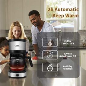 img 1 attached to ☕ Gevi 4-Cup Coffee Maker with Auto-Shutoff, Compact Drip Coffeemaker, Cone Filter Brewer, Glass Carafe & Hot Plate, in Stainless Steel Finish