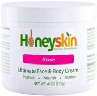 🍯 honeyskin manuka honey face and body moisturizing cream: soothing & nourishing solution for dry itchy sensitive skin, redness, eczema, and rosacea - skin tightening moisturizer lotion with natural aloe and coconut oil (2 oz) logo