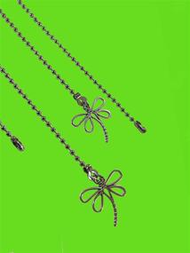 img 3 attached to 🪶 Enhance Your Fan with Dragonfly Silver Tone Light Pull Chain Replacement Extender Set 3.2mm