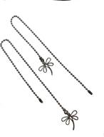 🪶 enhance your fan with dragonfly silver tone light pull chain replacement extender set 3.2mm логотип