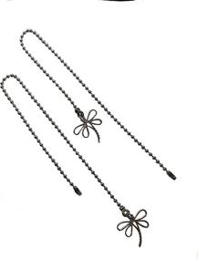 img 4 attached to 🪶 Enhance Your Fan with Dragonfly Silver Tone Light Pull Chain Replacement Extender Set 3.2mm