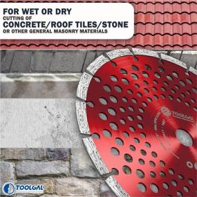 img 3 attached to 🪚 TOOLGAL Diamond Blade 9" for Masonry - Versatile Wet and Dry Cutting of Concrete, Tiles, and Stone - Perfect Fit for Angle Grinders, Circular Saws, and More!
