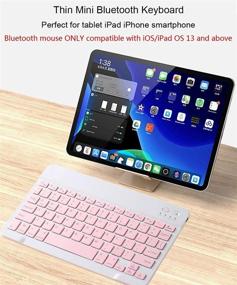 img 2 attached to Rechargeable Bluetooth Keyboard Ultra Slim Portable Computer Accessories & Peripherals
