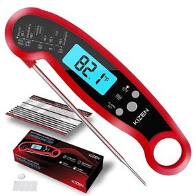 img 4 attached to 🌡️ Kizen Meat Instant Read Thermometer: The Ultimate Waterproof Alarm Thermometer with Backlight & Calibration. A Game-Changing Kizen Digital Food Thermometer for Kitchen, Outdoor Cooking, BBQ, and Grill.