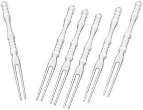 img 4 attached to 🍽️ 300 Pcs Set of Disposable Plastic Fruit Forks for Bistro, Cocktail, Tasting, and Appetizers - Mini Cake Forks - Fruit-Fork (Plastic)