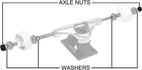 img 1 attached to 🔧 Dime Bag Skateboard Truck Hardware: Axle Washers (Speed Rings), Nuts for Optimal Speed Bearing Performance