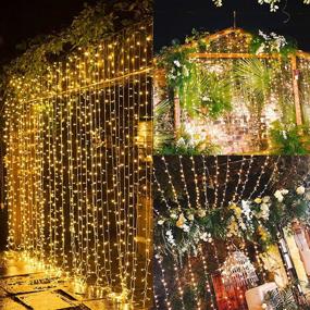 img 3 attached to Twinkle Star 300 LED Window Curtain String Light: Perfect Decoration for Wedding Party, Home Garden, Bedroom - Ideal for Indoor and Outdoor Walls - Warm White Glow