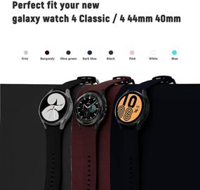 img 2 attached to HATALKIN Silicone Bands for Samsung Galaxy Watch 4/Classic - 3 Pack, 20mm Strap Replacement for Women & Men