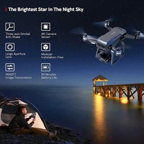 img 2 attached to Bwine F7 Drone for Adults with 3-axis Gimbal, 4K Camera Large Aperture, 9842FT 5GHz FPV Transmission, 2 Batteries 50 Minutes Flight Time, Brushless Motor, Aircraft with GPS Auto Return Home
