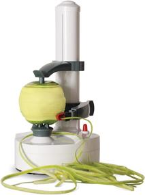 img 3 attached to 🥔 DASH Rapid Electric Potato Peeler Tool + Fruit Skinner: BPA Free Plastic, Auto Shut Off, 2 Blades, Paring Utensil, Recipe Book - White