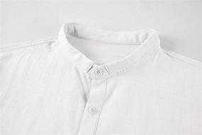 img 2 attached to PASLTER Casual Henley Lightweight Pockets Men's Clothing for Shirts