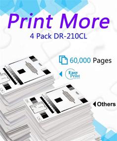 img 2 attached to 🖨️ EASYPRINT Compatible 4-Pack Drum Unit: DR210CL for HL3040CN, 3070CW, 9320CW, MFC-9010CN, 9120CW, 9320CW Printers