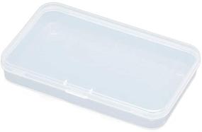 img 4 attached to 📦 AKOAK Clear Polypropylene Mini Storage Containers with Hinged Lid - Pack of 4