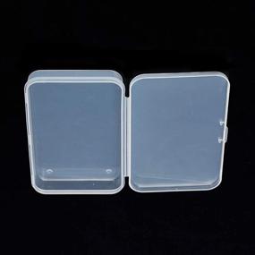 img 1 attached to 📦 AKOAK Clear Polypropylene Mini Storage Containers with Hinged Lid - Pack of 4