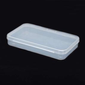 img 3 attached to 📦 AKOAK Clear Polypropylene Mini Storage Containers with Hinged Lid - Pack of 4