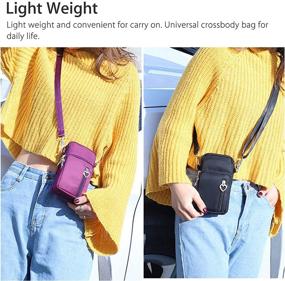 img 1 attached to EEEKit Mini Cross-Body Cell Phone Bag: Stylish Shoulder Wallet Pouch Purse – Fits Most Smartphones up to 6.5 inch